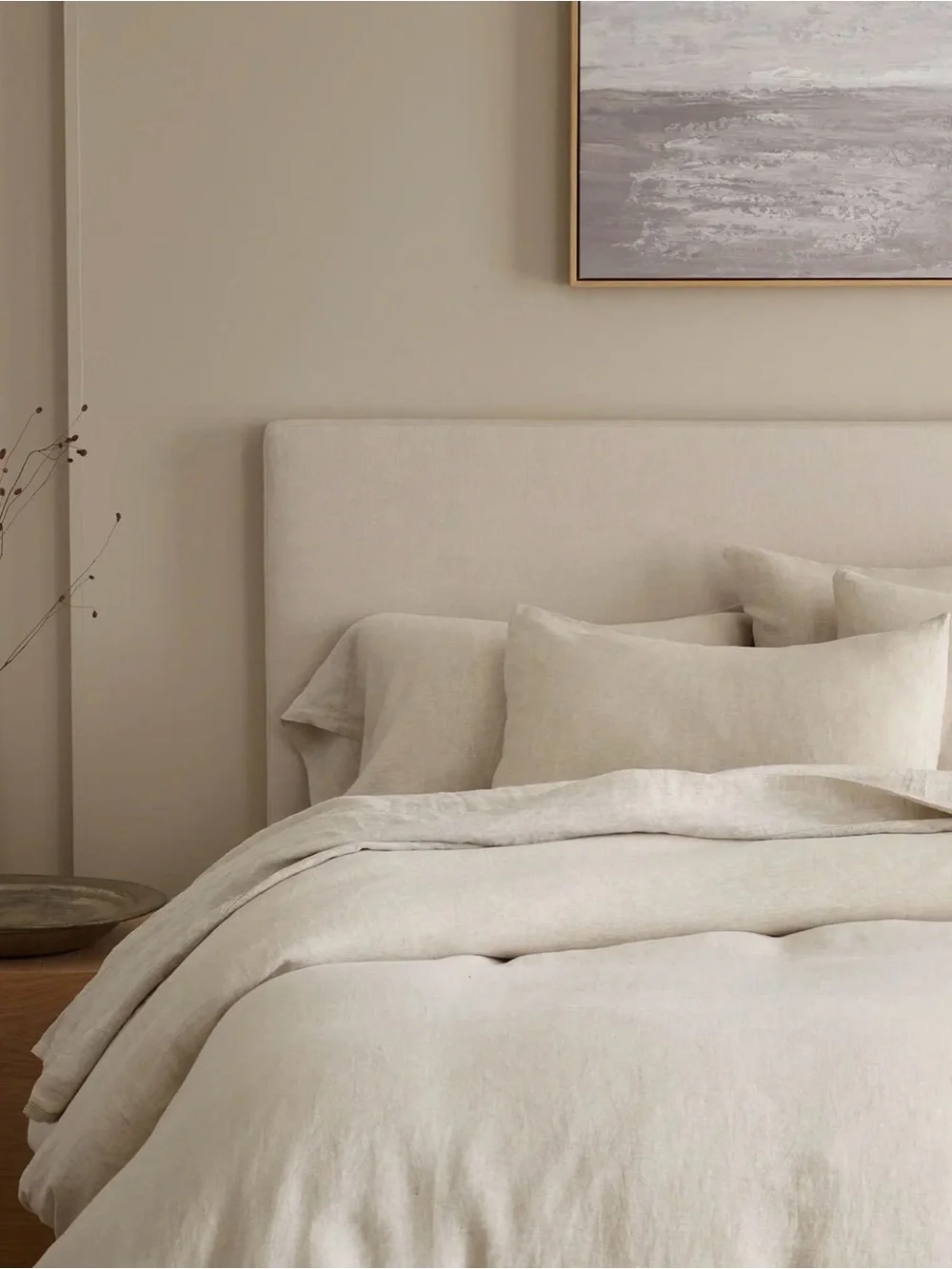 European Linen Chambray Duvet Cover Set -Natural